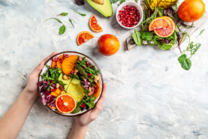 healthy foods representing diet for teens with adhd